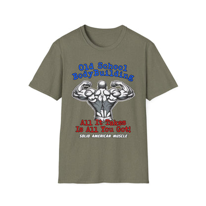 Solid American Muscle - Old School Bodybuilding T-Shirt
