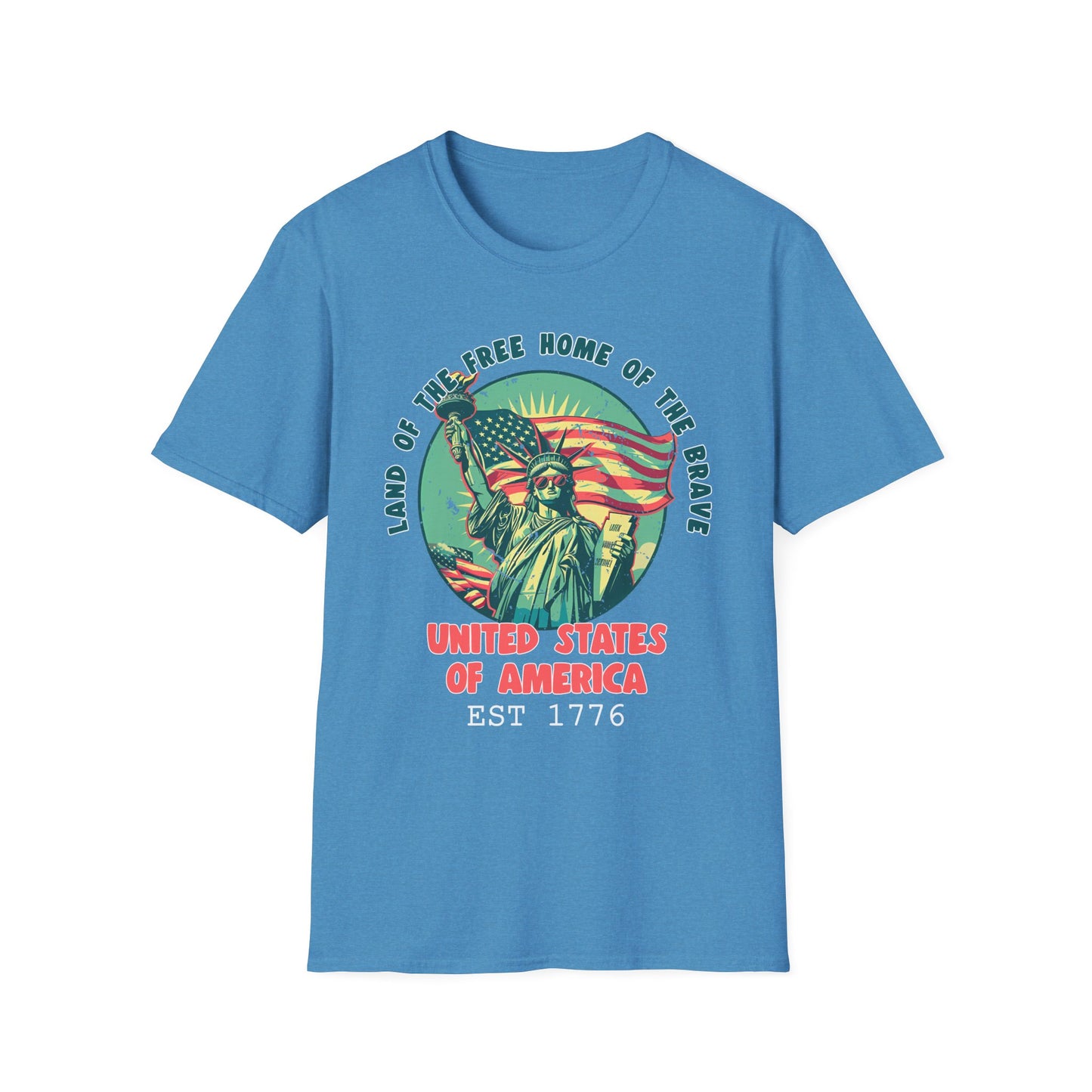 Patriot Collection - Land of the Free Home of the Brave - Statue of Liberty Patriotic T-Shirt