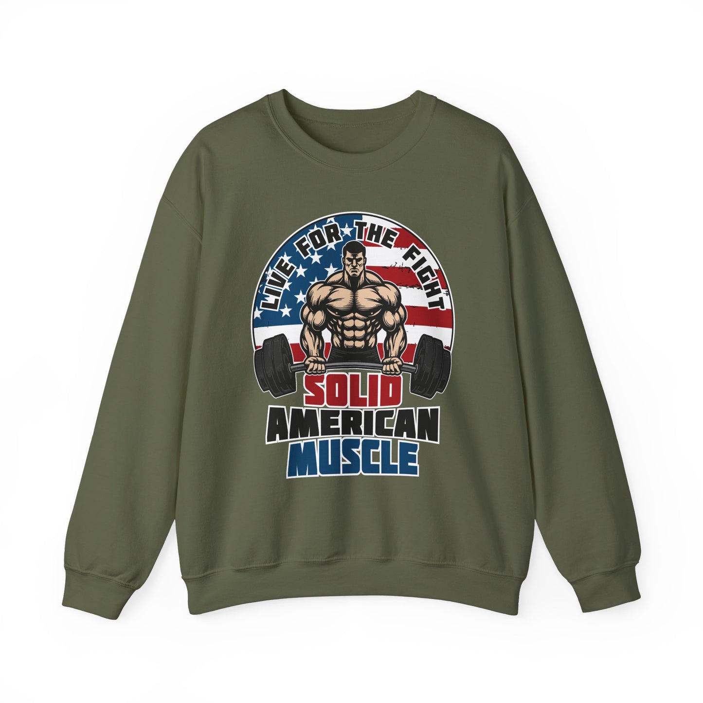 Solid American Muscle - Live for the Fight - Logo Sweatshirt