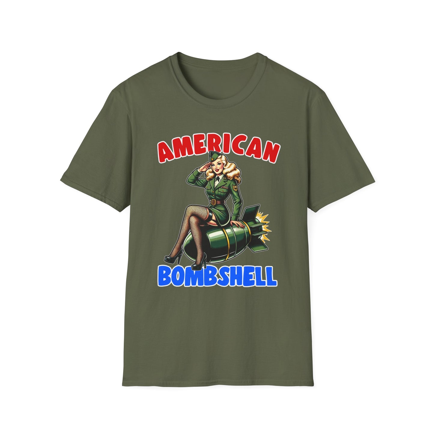 Patriot Collection - American Bombshell - Retro Military Style - T-Shirt