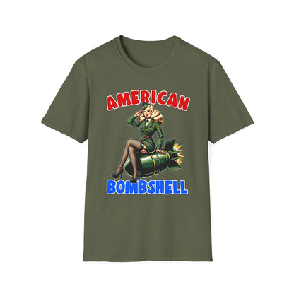 Patriot Collection - American Bombshell - Retro Military Style - T-Shirt