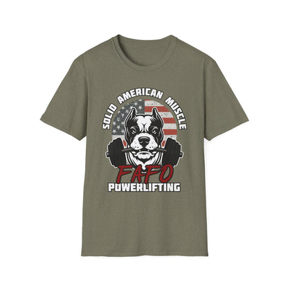 Solid American Muscle - FAFO Powerlifting - Mad Dog T-Shirt