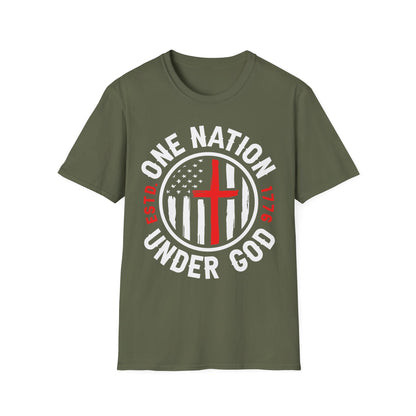 Patriot Collection - One Nation Under God - Christian Cross - T-Shirt