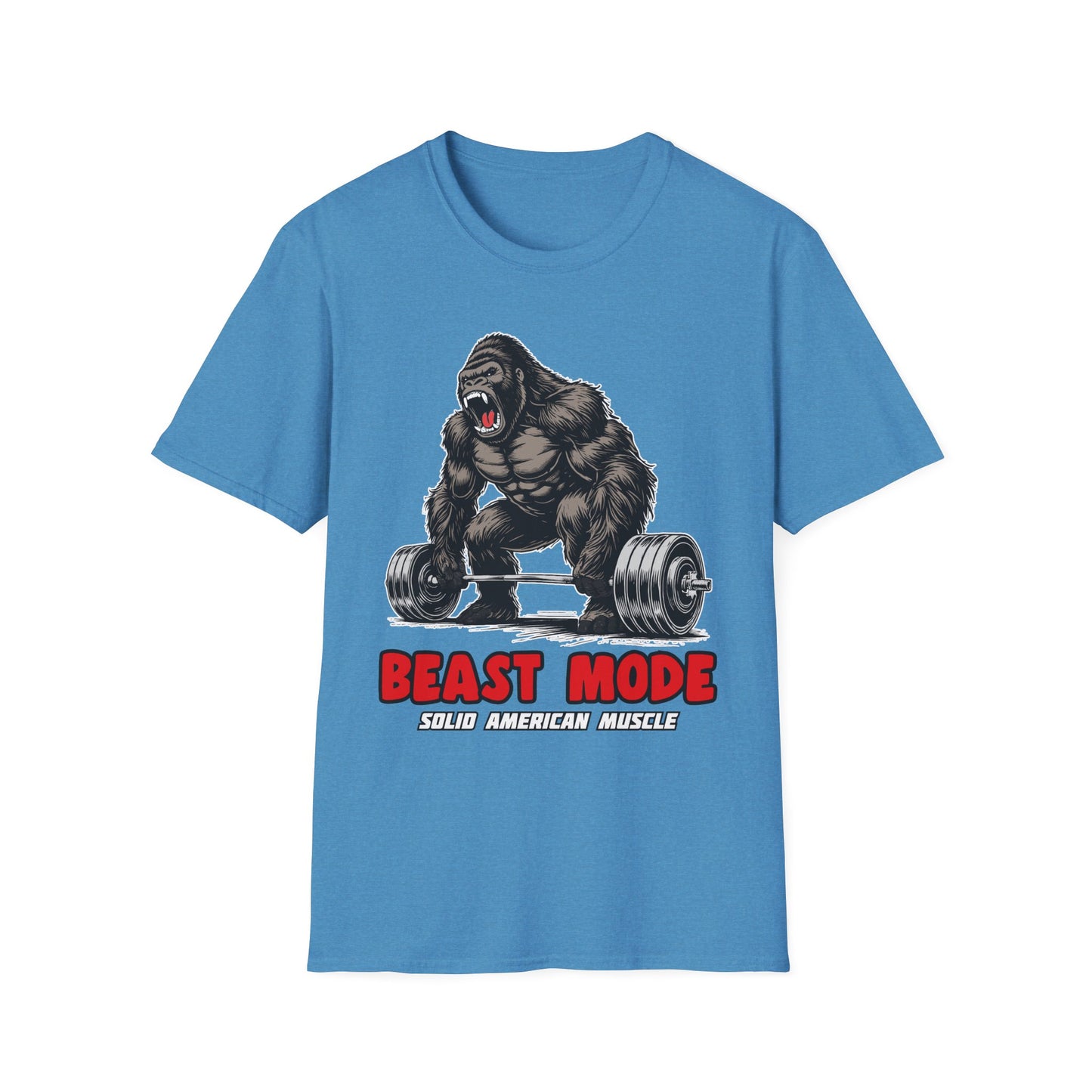 Solid American Muscle - Beast Mode - Silverback Gorilla T-Shirt