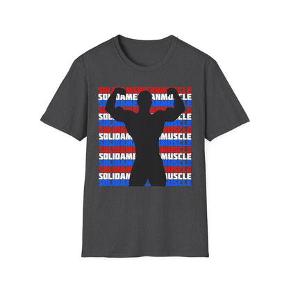 Solid American Muscle - Double Front Bicep Flex Silhouette T-Shirt