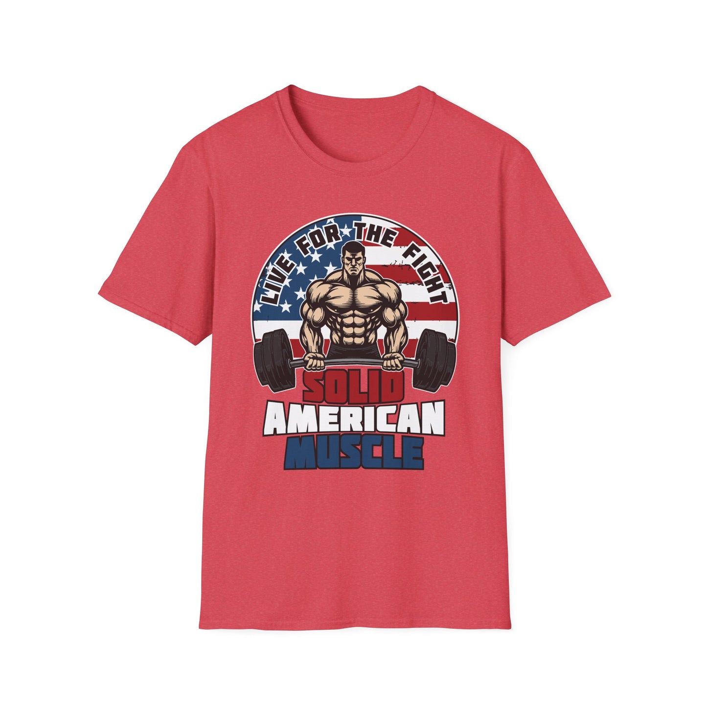 Solid American Muscle - Live for the Fight - Logo T-Shirt
