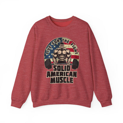Solid American Muscle -Live for the Fight - Rustic Logo Sweatshirt