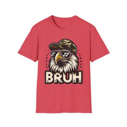 Patriot Collection - Eagle with Shades - Camo Hat - Bruh - T-Shirt