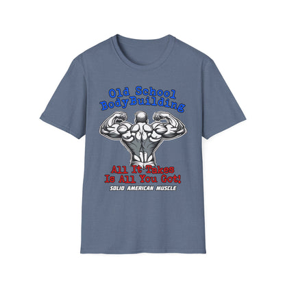 Solid American Muscle - Old School Bodybuilding T-Shirt