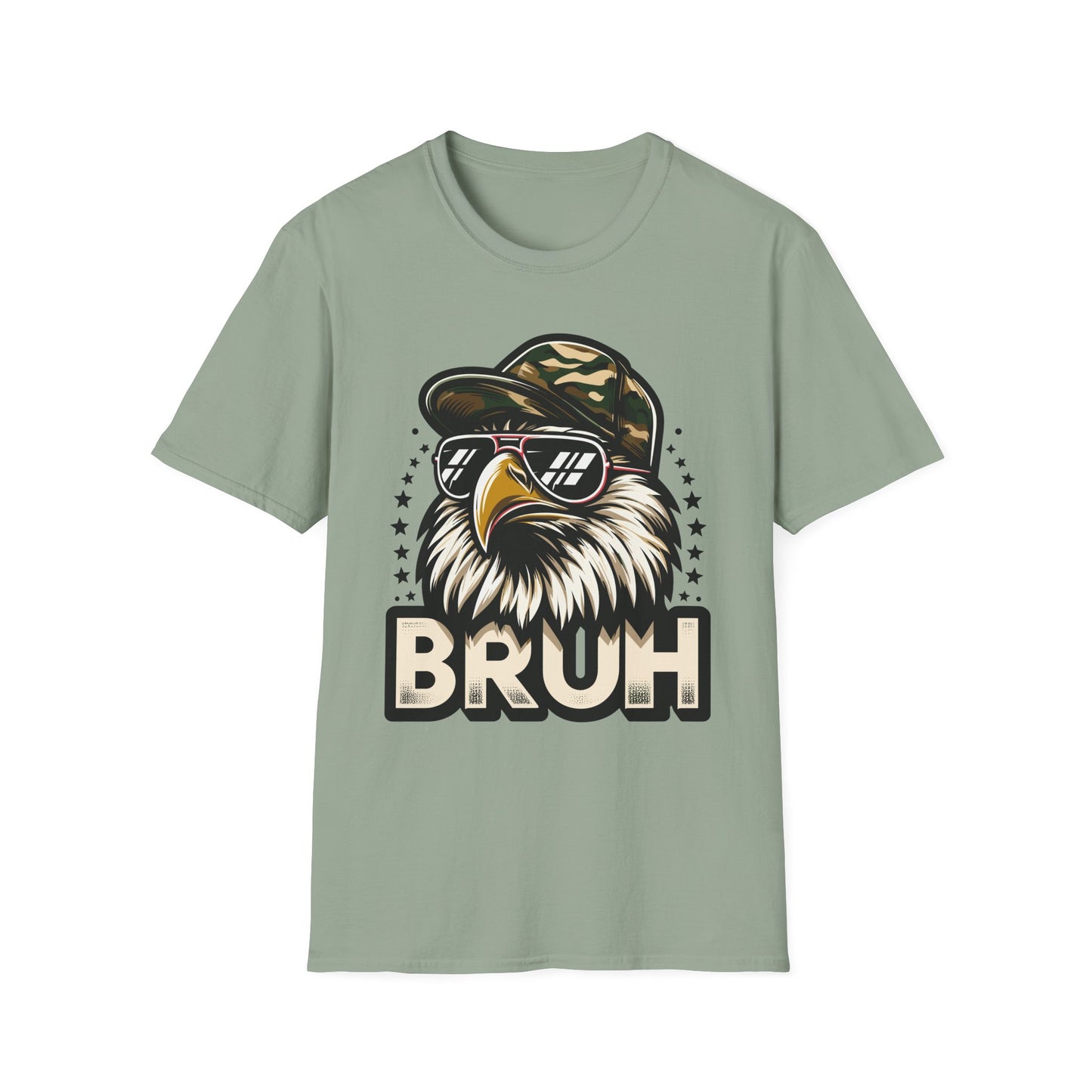 Patriot Collection - Eagle with Shades - Camo Hat - Bruh - T-Shirt