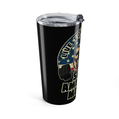 Solid American Muscle - Rustic Logo - Tumbler 20oz