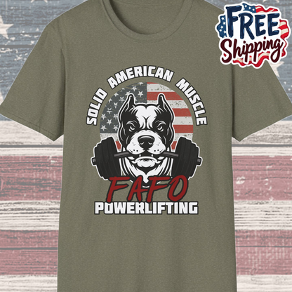 Solid American Muscle - FAFO Powerlifting - Mad Dog T-Shirt