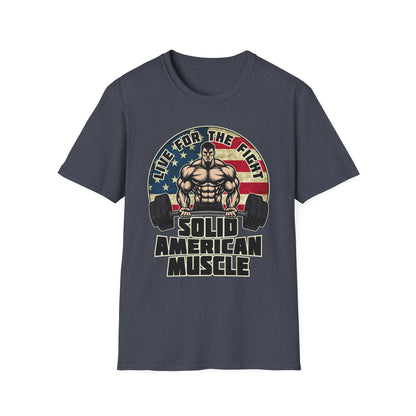 Solid American Muscle - Live for the Fight - Rustic Logo T-Shirt