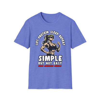 Solid American Muscle - Simple But Not Easy #1 T-Shirt
