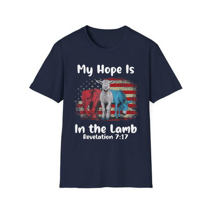 Patriot Collection - My Hope Is In the Lamb - Christian / Jesus - T-Shirt