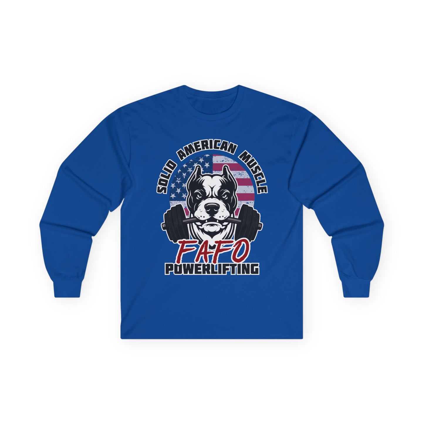 Solid American Muscle - FAFO Powerlifting - Mad Dog - Long Sleeve T-Shirt