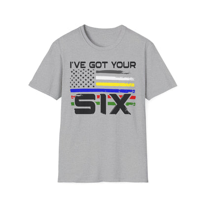Patriot Collection - I’ve Got Your Six - First Responders Flag T-Shirt