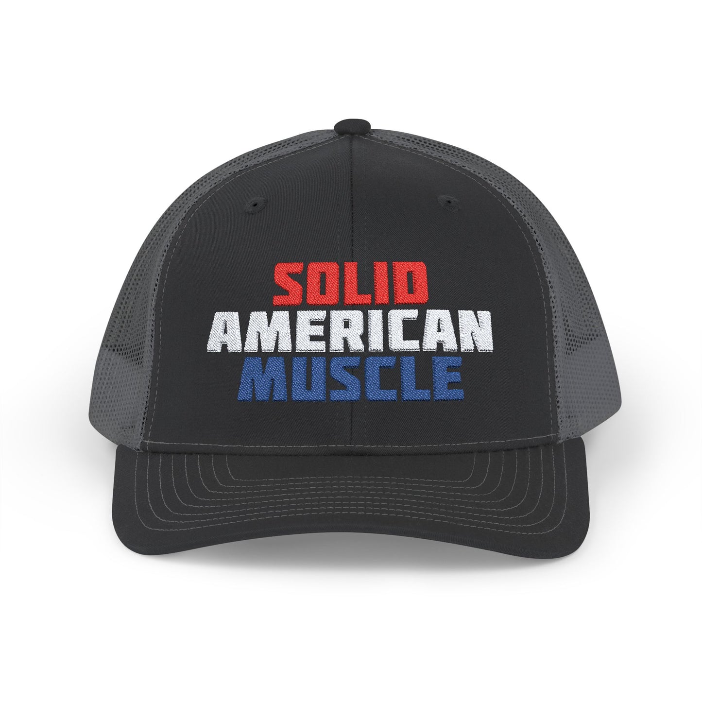 Solid American Muscle Snapback Trucker Cap