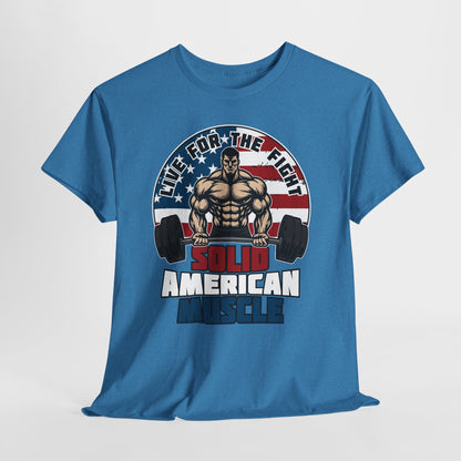Solid American Muscle - Live for the Fight - Logo - Budget T-Shirt / Pump Cover
