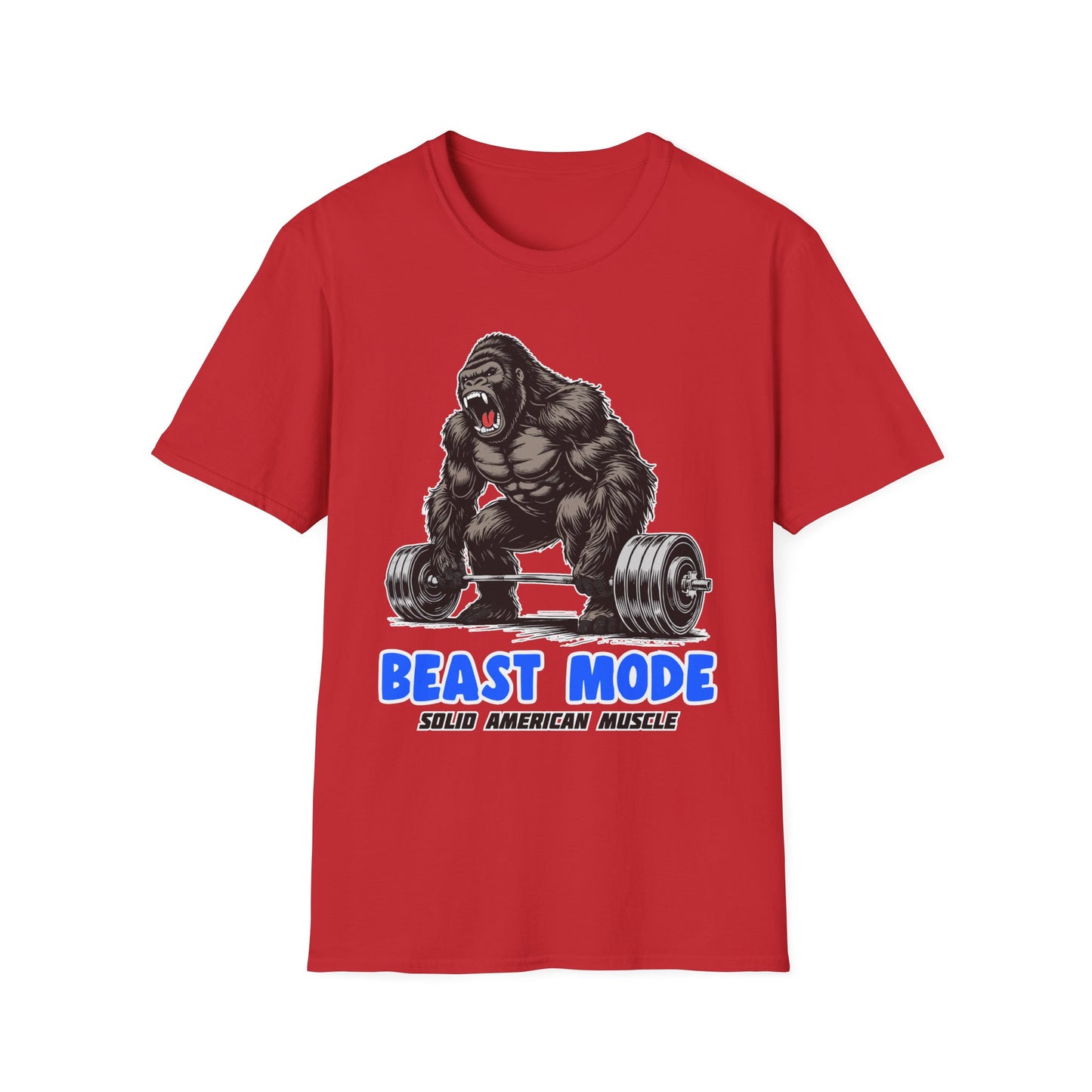 Solid American Muscle - Beast Mode - Silverback Gorilla T-Shirt