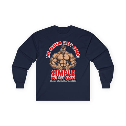 Solid American Muscle - Simple But Not Easy - Long Sleeve T-Shirt