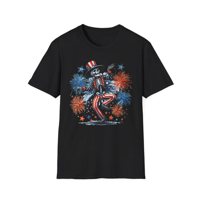 Patriot Collection - Dancing Skeleton  - Uncle Sam - USA Fireworks - T-Shirt