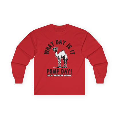 Solid American Muscle - Pump Day! Long Sleeve T-Shirt