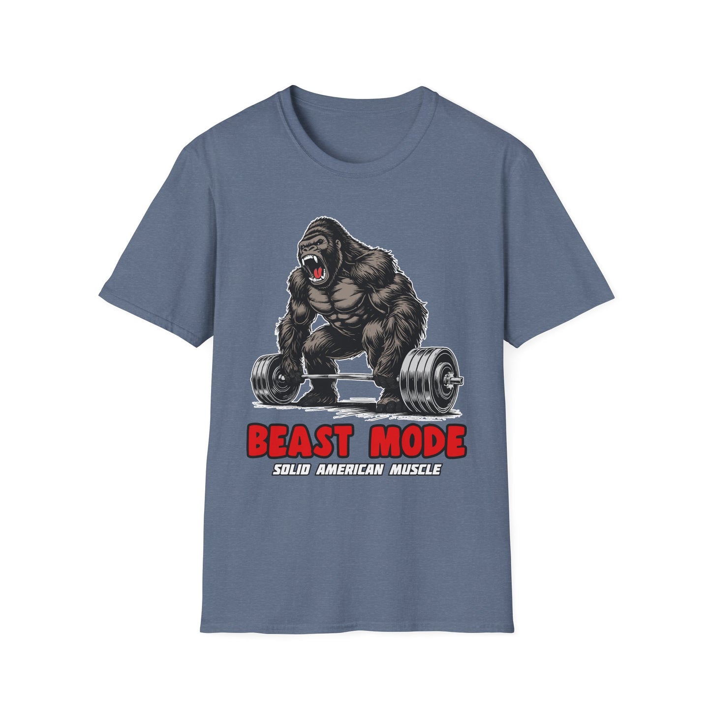 Solid American Muscle - Beast Mode - Silverback Gorilla T-Shirt