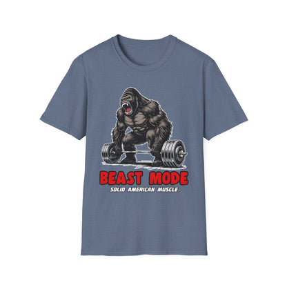 Solid American Muscle - Beast Mode - Silverback Gorilla T-Shirt