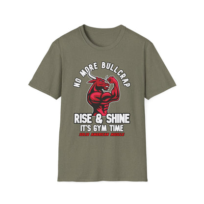Solid American Muscle - Rise & Shine It's Gym Time - Red Bull T-Shirt