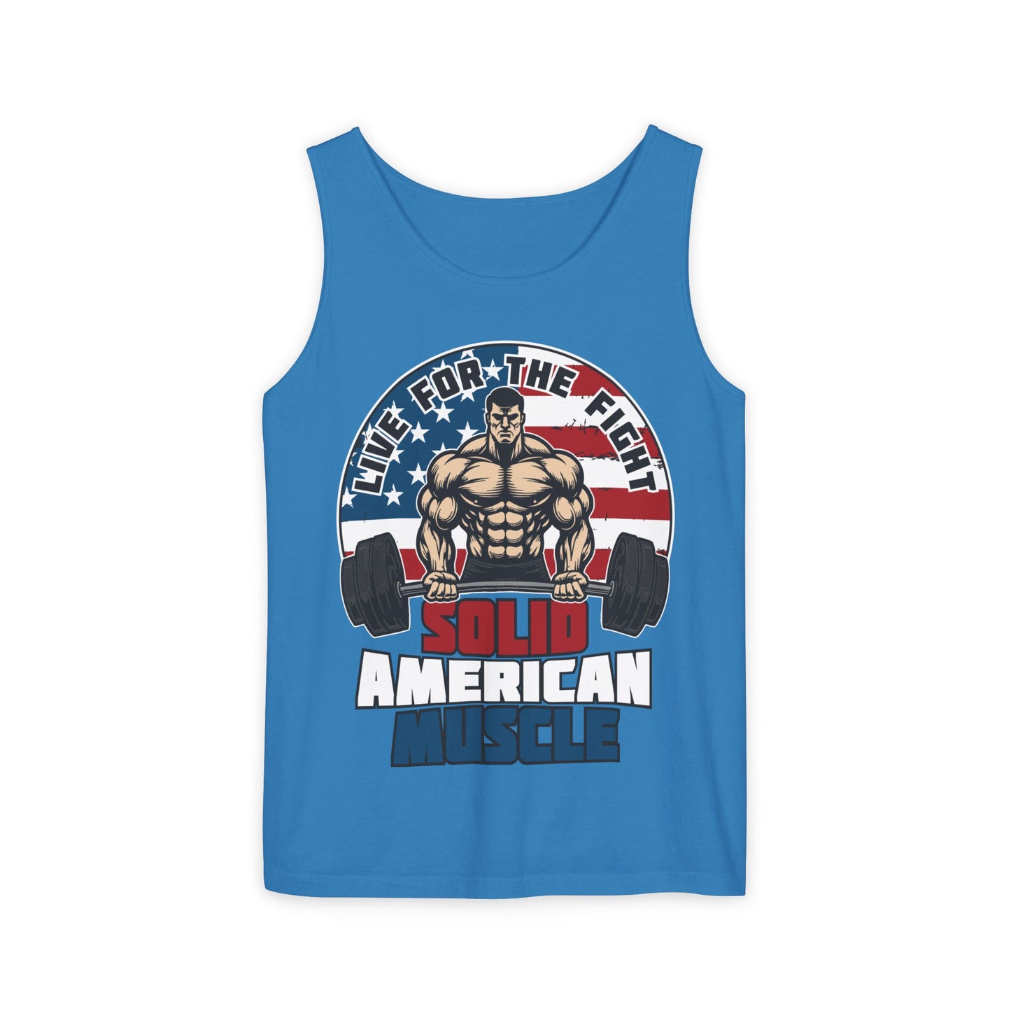 Solid American Muscle - Live For The Fight - Logo - Tank Top