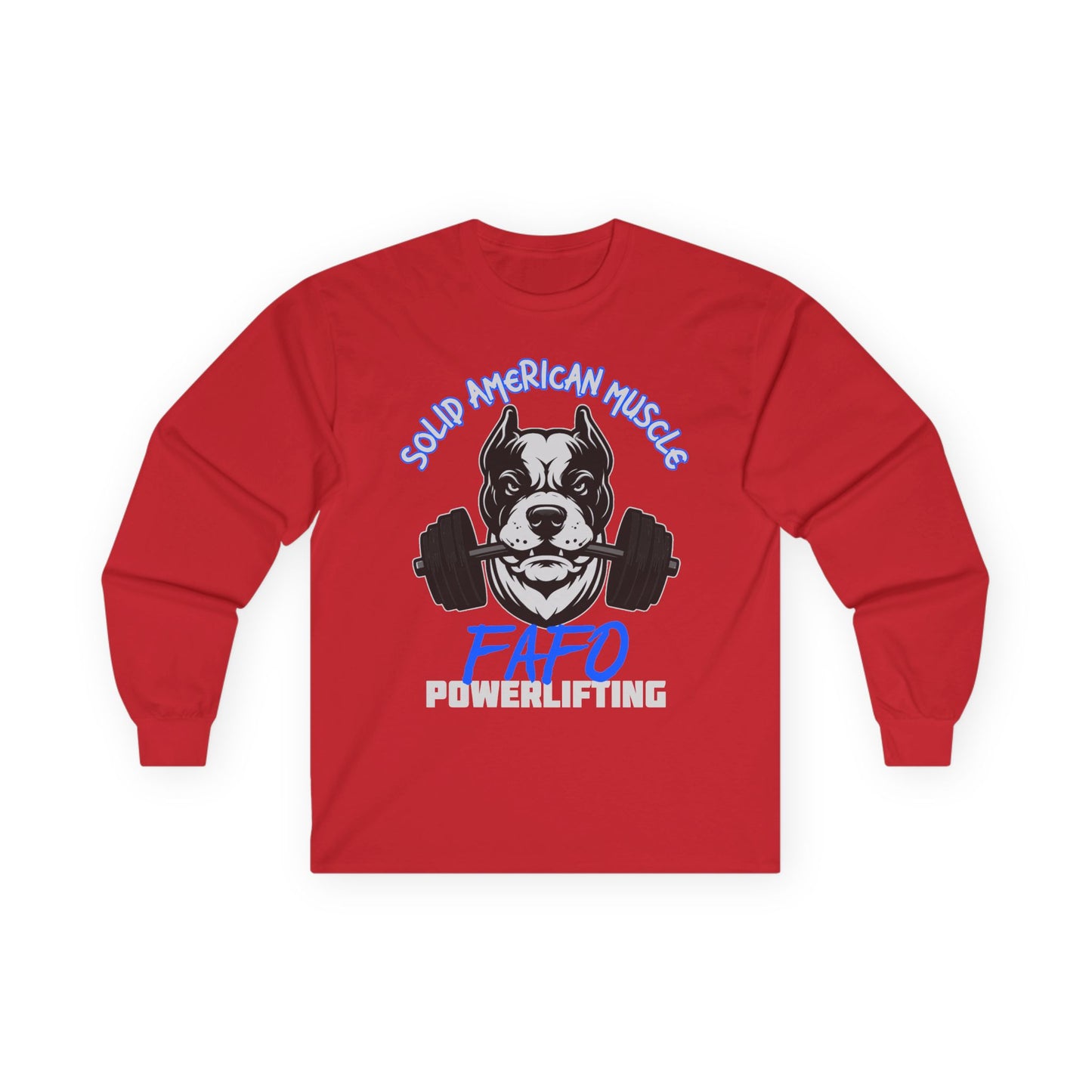 Solid American Muscle - FAFO Powerlifting - Mad Dog - Long Sleeve T-Shirt