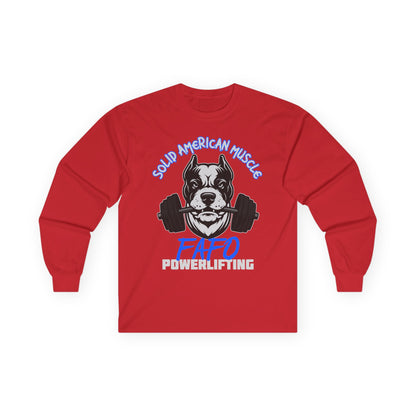 Solid American Muscle - FAFO Powerlifting - Mad Dog - Long Sleeve T-Shirt