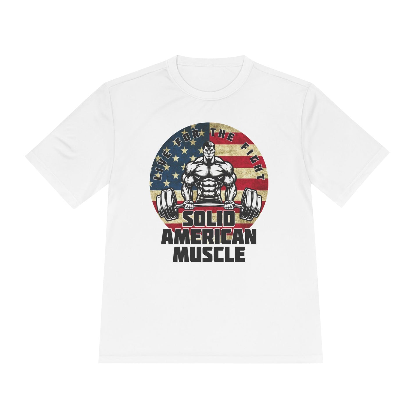 Solid American Muscle - Logo Moisture Wicking Sport-Tek T-Shirt