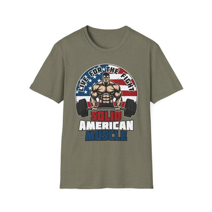 Solid American Muscle - Live for the Fight - Logo T-Shirt