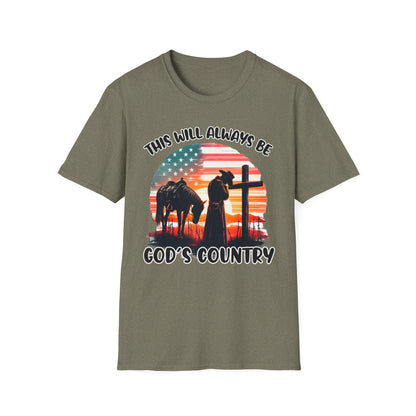 Patriot Collection - God's Country - Western Cross - T-Shirt