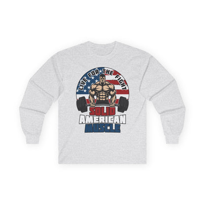 Solid American Muscle - Live for the Fight - Logo Long Sleeve T-Shirt