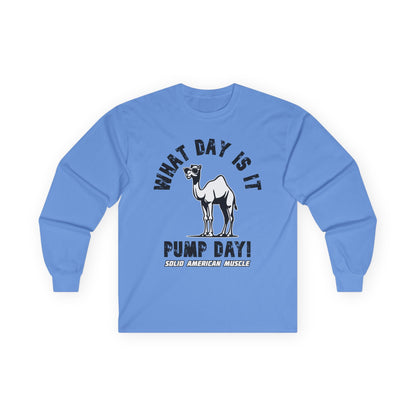 Solid American Muscle - Pump Day! Long Sleeve T-Shirt
