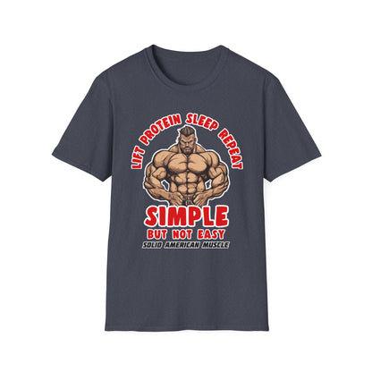 Solid American Muscle - Simple But Not Easy T-Shirt