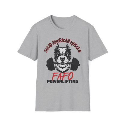 Solid American Muscle - FAFO Powerlifting - Mad Dog T-Shirt