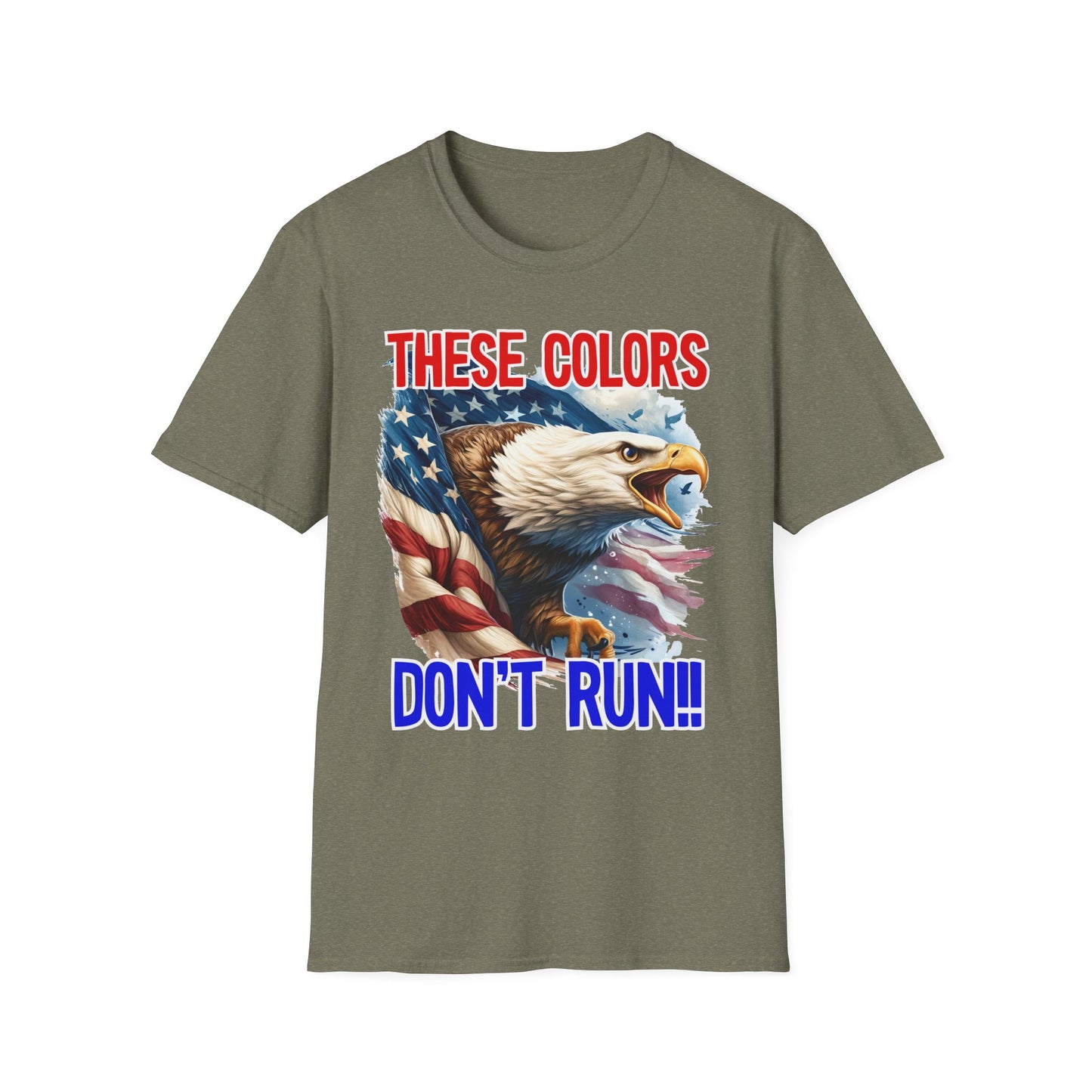 Patriot Collection - These Colors Don't Run! - USA Flag - Bald Eagle - T-Shirt