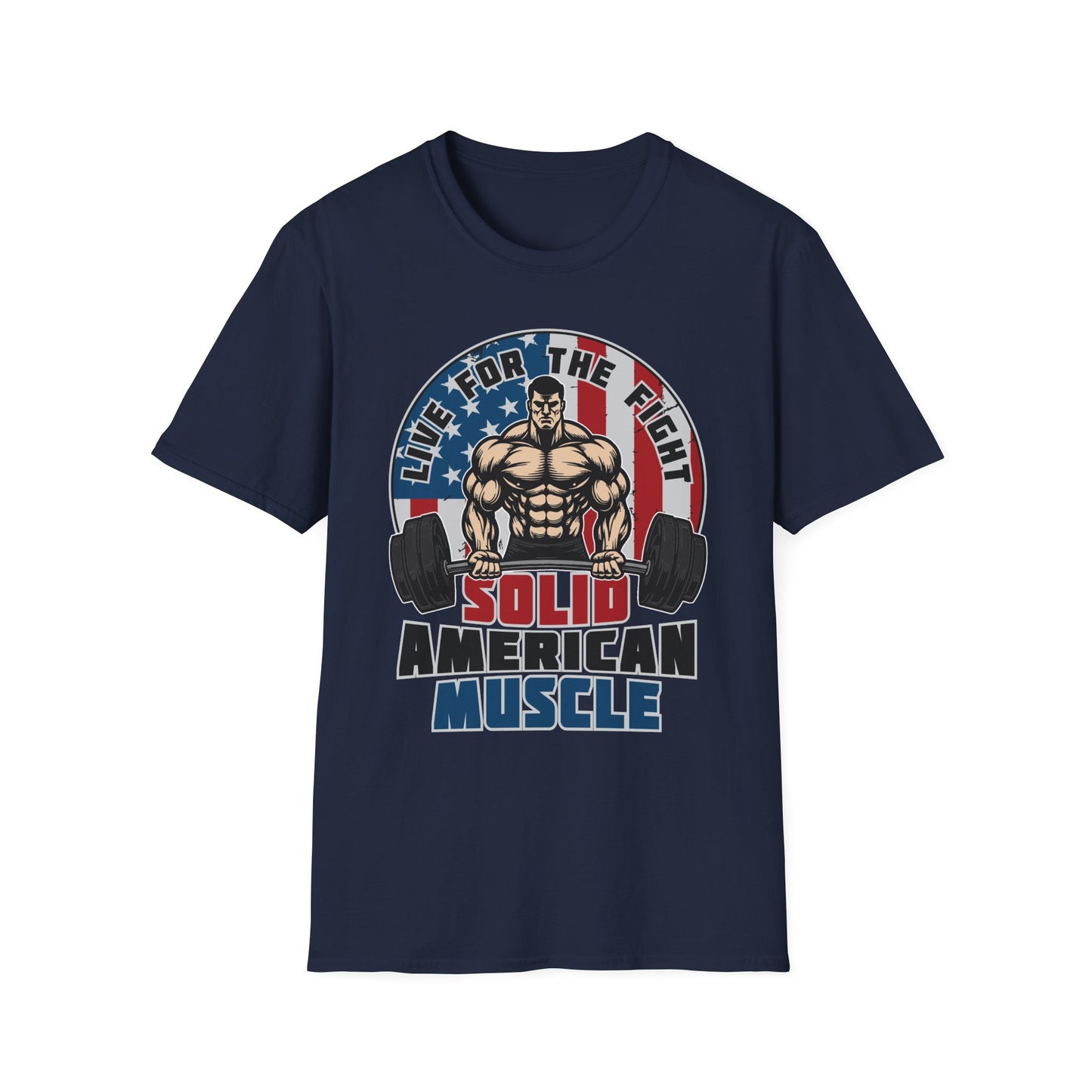 Solid American Muscle - Live for the Fight - Logo T-Shirt