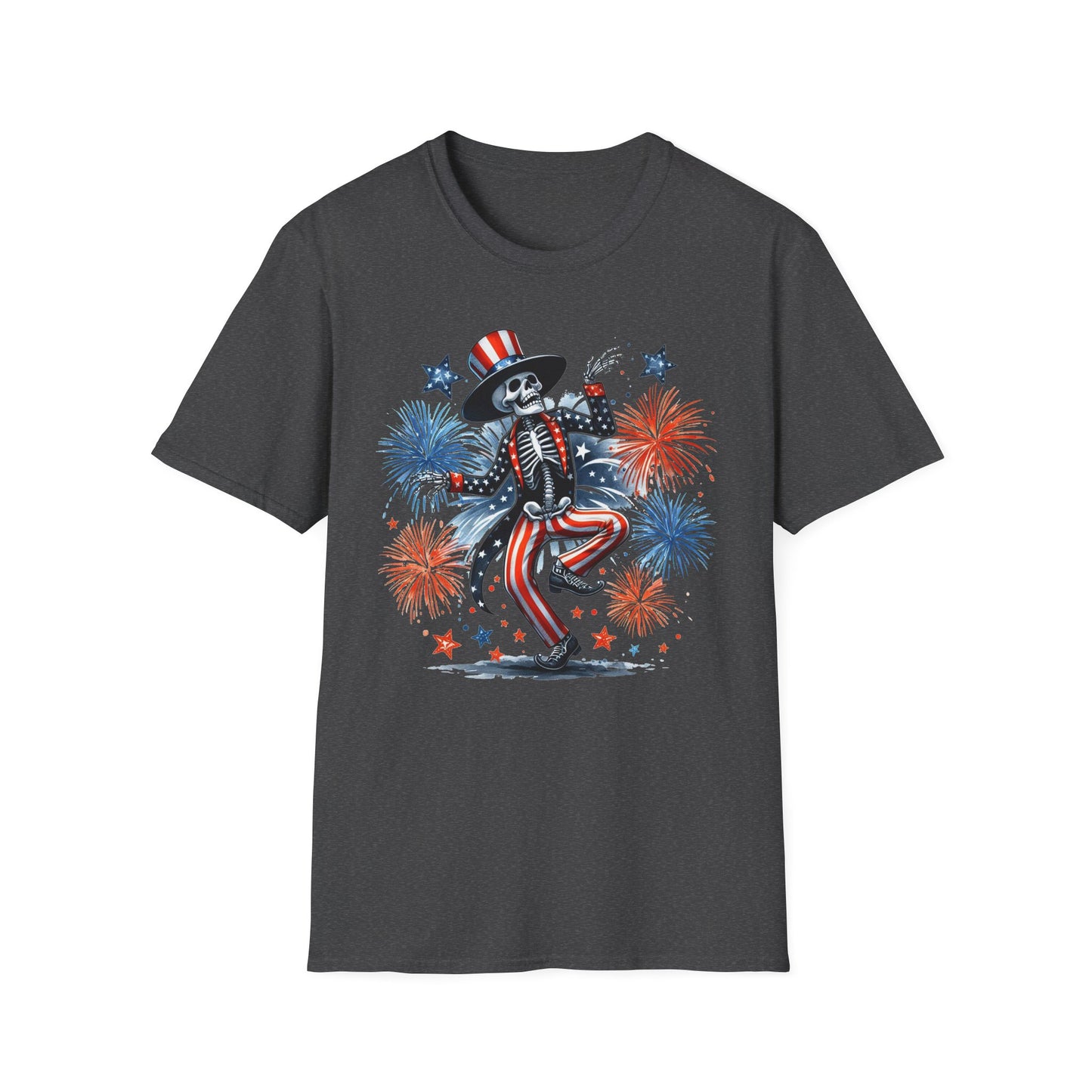 Patriot Collection - Dancing Skeleton  - Uncle Sam - USA Fireworks - T-Shirt