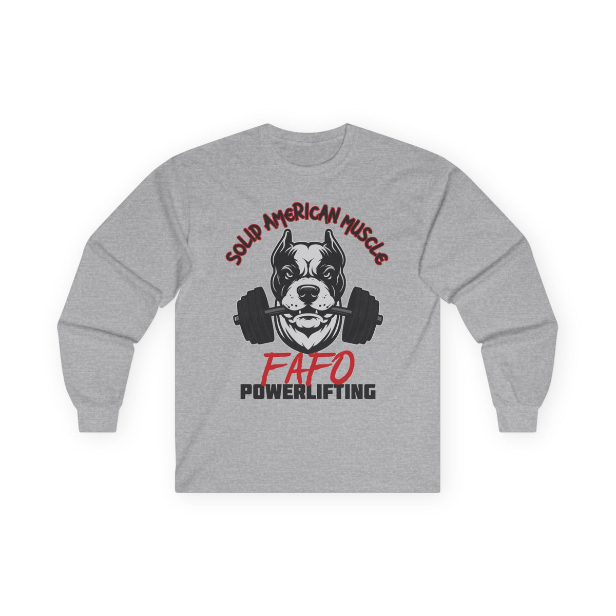 Solid American Muscle - FAFO Powerlifting - Mad Dog - Long Sleeve T-Shirt