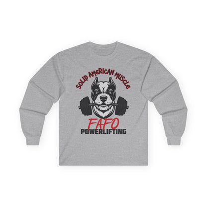 Solid American Muscle - FAFO Powerlifting - Mad Dog - Long Sleeve T-Shirt
