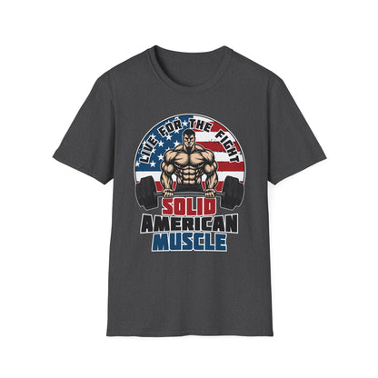 Solid American Muscle - Live for the Fight - Logo T-Shirt