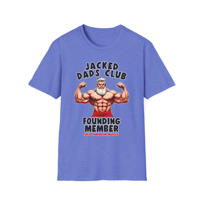 Solid American Muscle - Jacked Dads Club - Founding Member - Father's Day T-Shirt