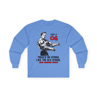 Solid American Muscle - Keep It OG - There's No School Like the Old School Long Sleeve Tee