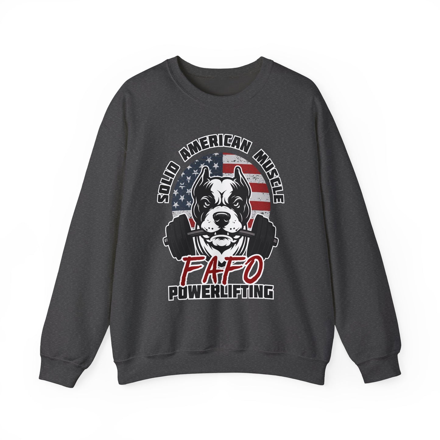 Solid American Muscle - FAFO Powerlifting - Mad Dog Sweatshirt