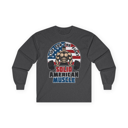Solid American Muscle - Live for the Fight - Logo Long Sleeve T-Shirt